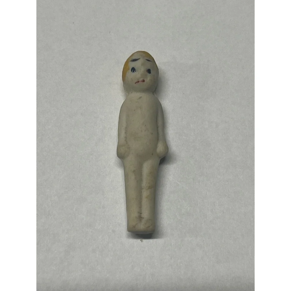 Antique Bisque Porcelain Frozen‎ Charlotte Miniature Penny Doll 1.75 Inch German